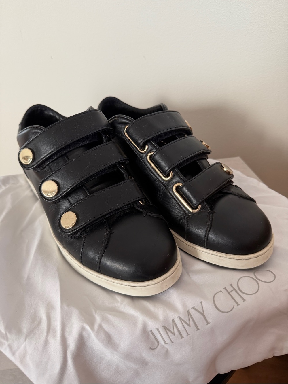 7.5 Jimmy Choo NY leather sneaker